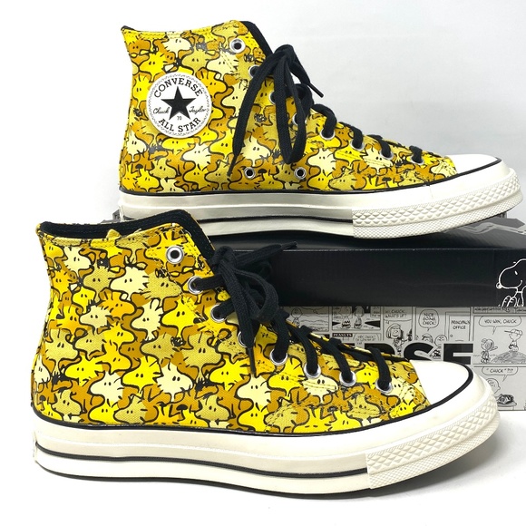 Converse Shoes - Converse x Peanuts Chuck 70 High Top Yellow Women’s Canvas Size Sneakers A01871C